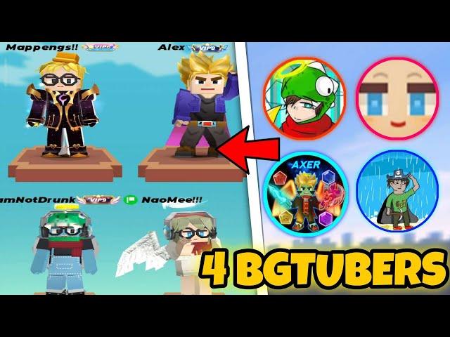 4 BGtubers Dominating Bedwars!! (Blockman Go)