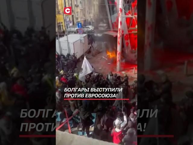 Болгары сожгли чучела еврочиновников! Большой митинг против ЕС в Софии! #болгария #евросоюз #кризис