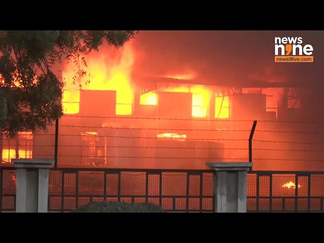 Massive fire breaks out at Gopal Namkeen Company in Metoda GIDC of Rajkot | News9