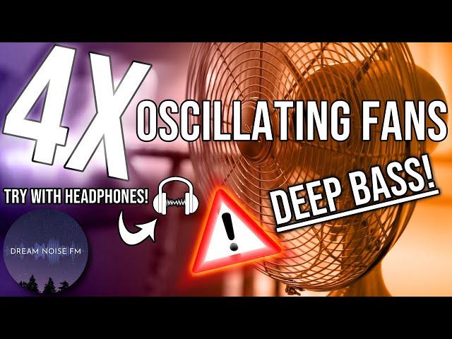 BLACK SCREEN SLEEP SOUNDS  - SLEEP WITH 4 OSCILLATING FANS!