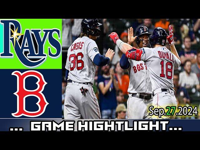 Boston Red Sox Vs. Tampa Bay Rays  (09/27/2024) GAME Highlights |MLB Season 2024