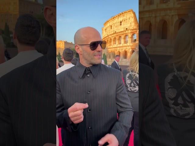 #JasonStatham told me I need a bigger mic and I’m gonna have to stop him right there 