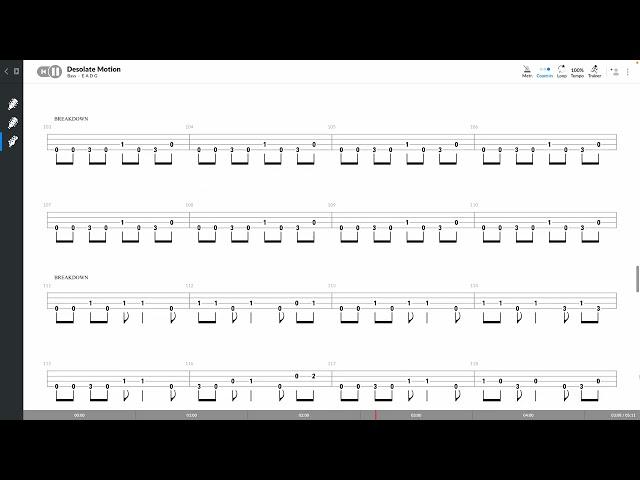 Karawan - Desolated Motion (BASS TAB PLAY ALONG)