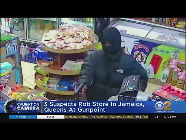 Armed robbery caught on camera in Queens