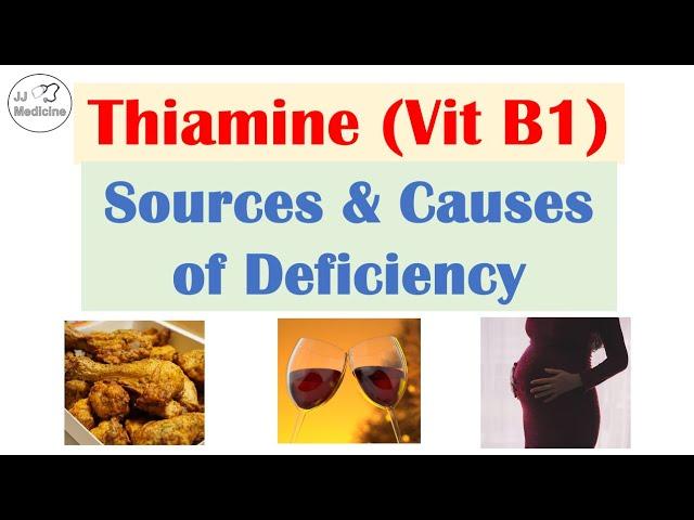 Thiamine (Vit B1) Sources & Causes of Deficiency | Diets, Medications, Gastrointestinal Conditions