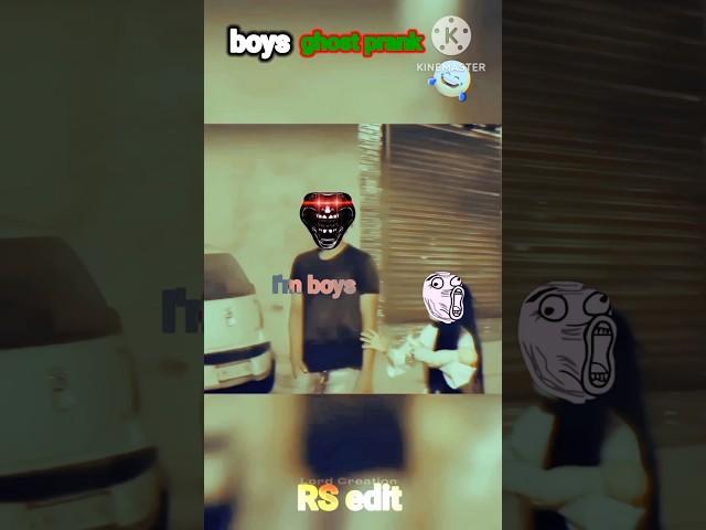 Girls vs Boys ghost prank  #trollface #edit #troll