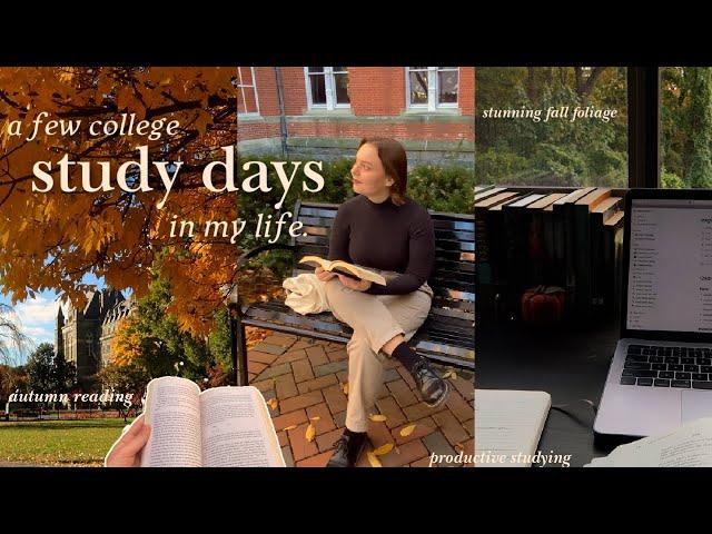 a fall study vlog // autumn days at university, cozy reading, & dark academia study sessions