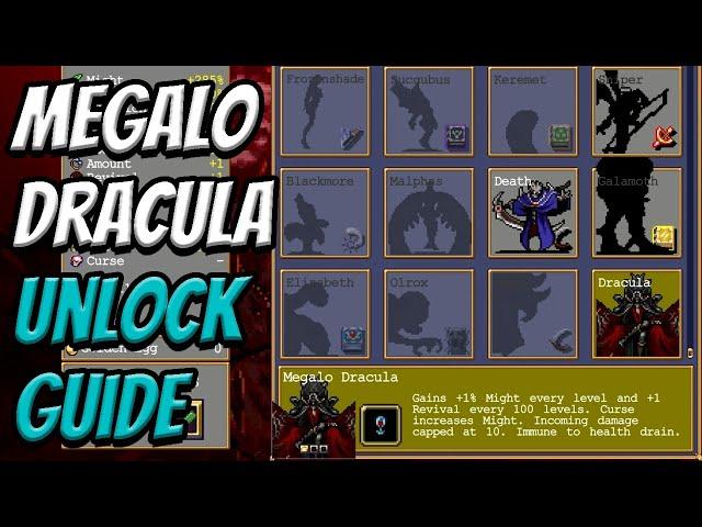 Megalo Dracula Secret Character Unlock Guide | Vampire Survivors Ode To Castlevania DLC