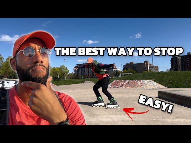 How To Stop On Rollerblade: Power Stop for beginners