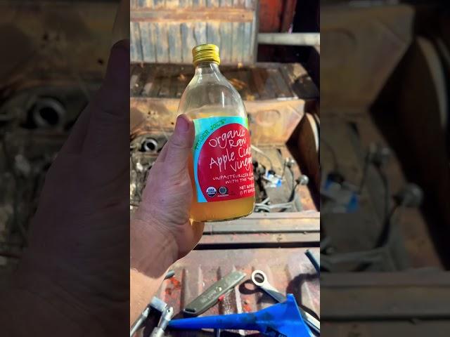 Apple Cider Vinegar on RUST? #automobile #car #diy #shorts