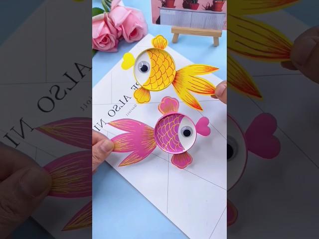Title: "Upcycled Paper Cup Goldfish Craft: Fun DIY Project for Kids!" #DIYCrafts #KidsCrafts