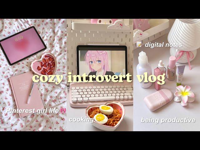 cozy introvert vlogbeing productive, cooking, huge haul, how I take digital notes  ft. Scrintal