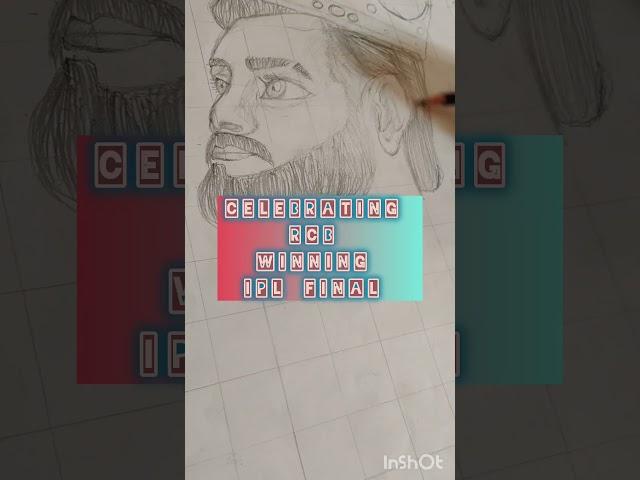 Virat Kohli _rcb_winning_drawing #shorts #rcb #viratkohli #drawing #sketch #win #shading