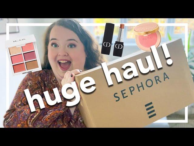 HUGE UK SEPHORA HAUL! | make up and beauty unboxing | gucci, tarte, ilia & more! | 2022