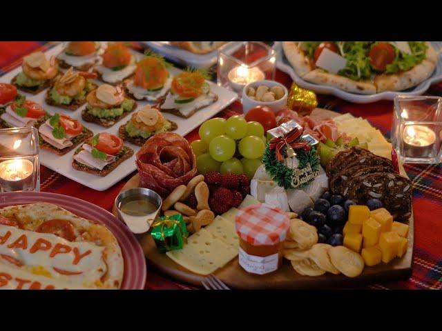 Recipes for a party at home (finger food ideas, Christmas recipe)