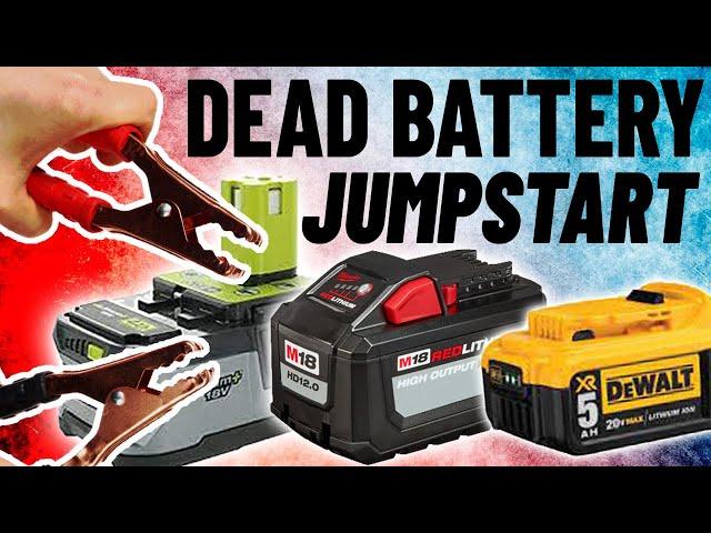 DEAD TOOL BATTERY JUMPSTART HACK - Ryobi, Dewalt, Milwaukee 