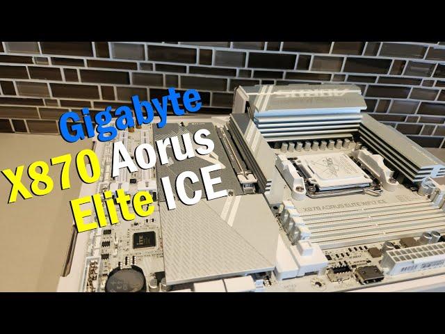 GIGABYTE X870 Aorus Elite WIFI7 Ice Motherboard Review | Unboxing, Build Installation, and Review