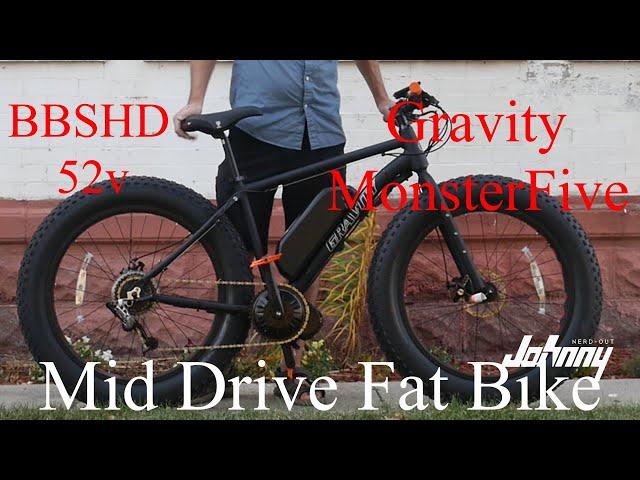 Custom E-bike Build: Bikesdirect Gravity MonsterFive BBSHD 52v mid drive 4 season bike