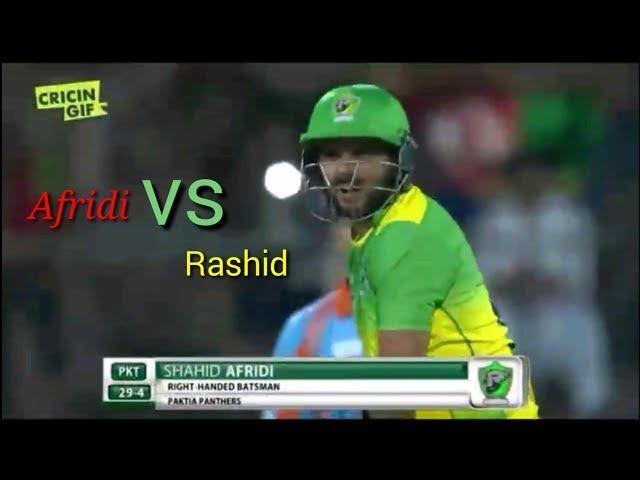 Shahid khan Afridi vs Rashid Khan battle  (Apl match 22 -2nd semifinal 2018 )