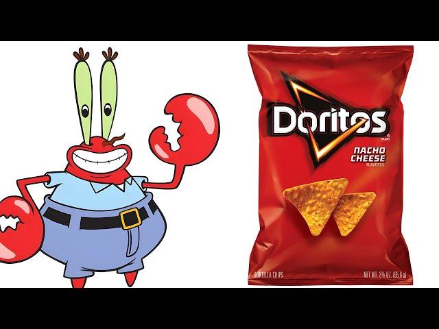 SpongeBob SquarePants Characters And Their Favorite SNACKS, DRINKS & (Other Favorites) | Mr. Krabs