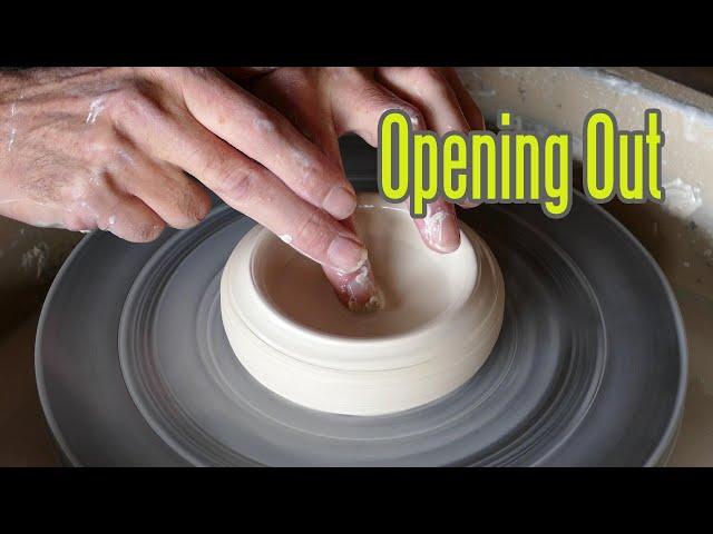 Opening Out the Clay for Beginners. Wheel Throwing Pottery Series.