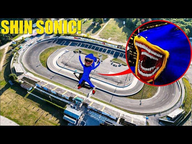 I CAUGHT SHIN SONIC AT ABANDONED RACE TRACK  IN REAL LIFE (CURSED FOOTAGE)