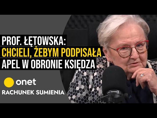 Prof. Łętowska: namawiali mnie, żebym podpisała apel w obronie księdza