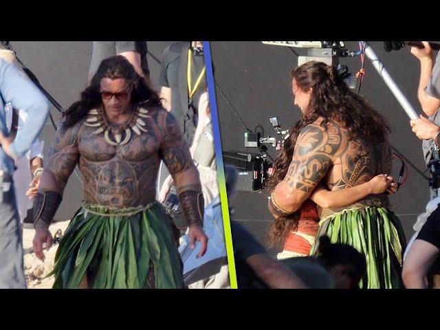 Dwayne Johnson Rocks LONG Hair and Buff Body in First Look at Live-Action Moana!