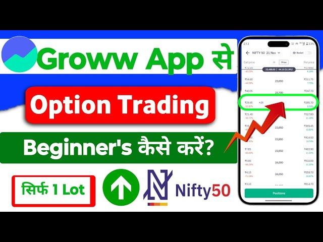 Groww में Nifty50 Option Trading कैसे करें? Full Live Process for Beginners | Groww app