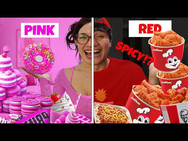 TIKTOK Eating Only ONE Color Food for 24 Hours! (TAGALOG)