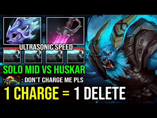 NEW OP MID HERO 1 Charge = 1 Delete Ultrasonic Speed with Khanda Moon Shard Spirit Breaker Dota 2