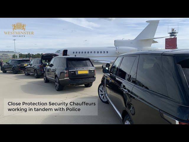 Close Protection Security Chauffeurs working in tandem with Police