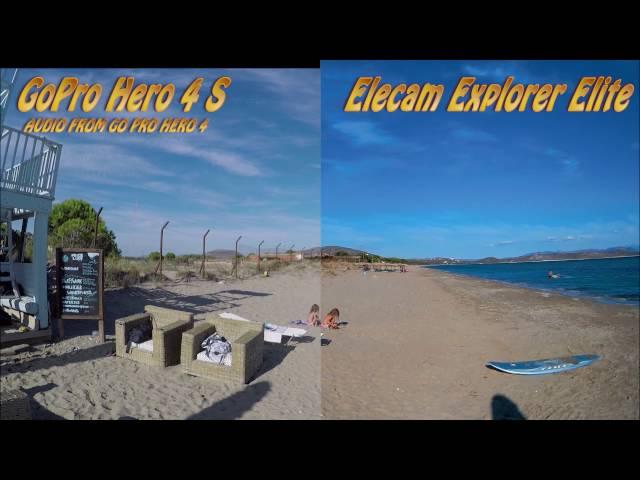 Gopro hero 4 vs Elephone Elecam Explorer Elite 4k side by side with audio comparison