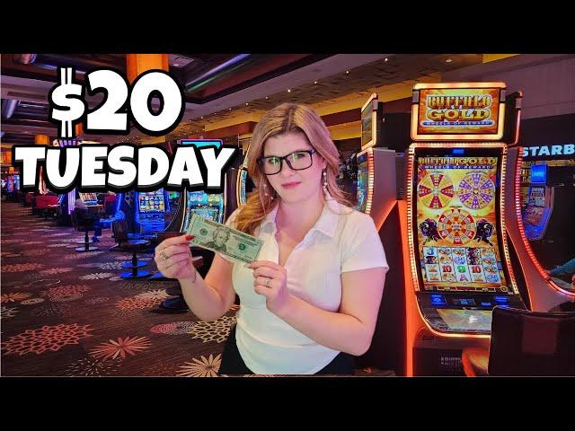 I Put $20 in 10 Slots in Las Vegas & WHAT A FINISH!