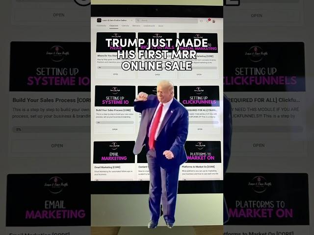 When Trump sells his first MRR course online.