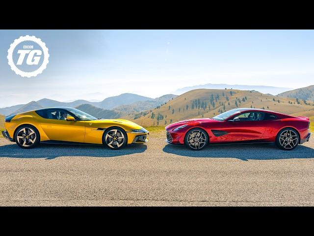 Ferrari 12Cilindri vs Aston Martin Vanquish: Super GT Battle! | 4K