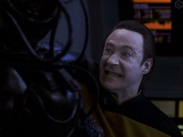 Star Trek : TNG - Data Erupts into Rage As His Life Is Threatened in Melee Close-Quarter Combat