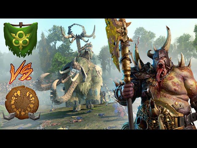 Tamurkhan Faces THE THUNDERTUSK | Nurgle vs Ogre Kingdoms - Total War Warhammer 3