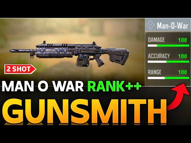 BEST MAN O WAR  2 SHOT GUNSMITH IN CALL OF DUTY MOBILE | MAN O WAR BEST RANK GUNSMITH IN COD MOBILE