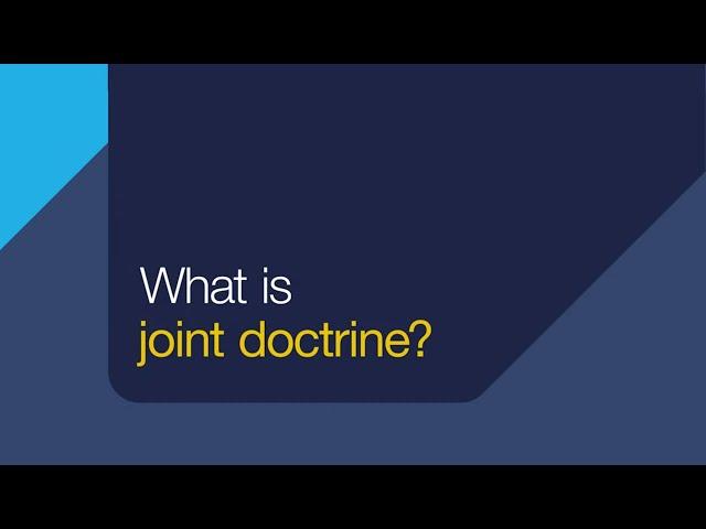 What is joint doctrine?