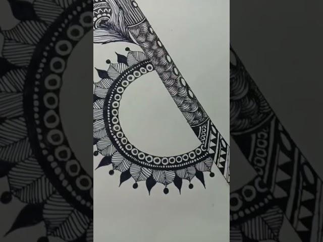 krishna flute design #mandala #sneha's_art
