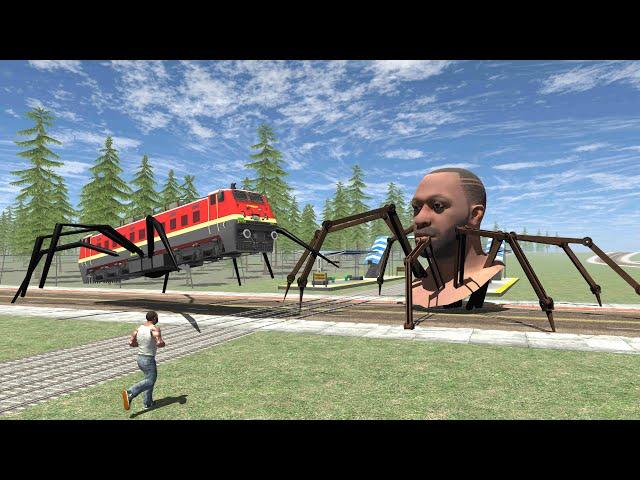 Franklin Head Spider Fights Train Spider In Indian Bikes Driving 3D