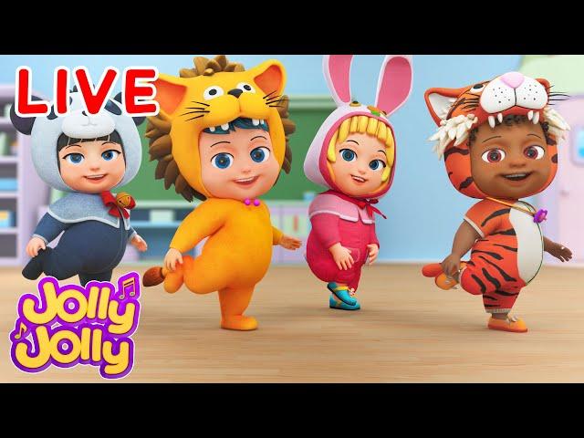 LIVEHead shoulders knees and toes, Humpty dumpty + More | Jolly Jolly & Exercise - Best Songs!