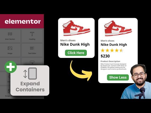 Elementor - Show & Hide Containers on Click