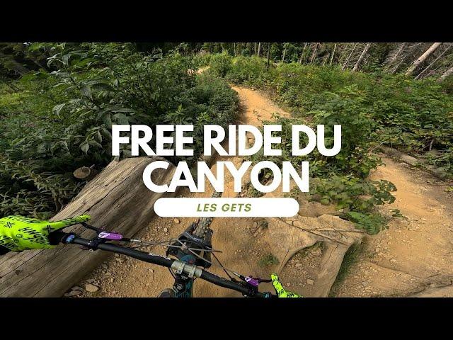 Free Ride du Canyon Black Line Bikepark Les Gets France  Portes Du Soleil Full Run POV RAW