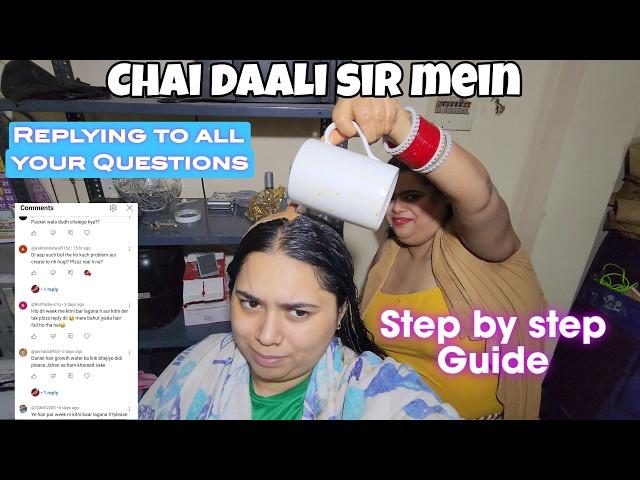 Chai Hair Growth Method  Does It Really Work? Full Procedure | Q&A | sanskari girl vlog