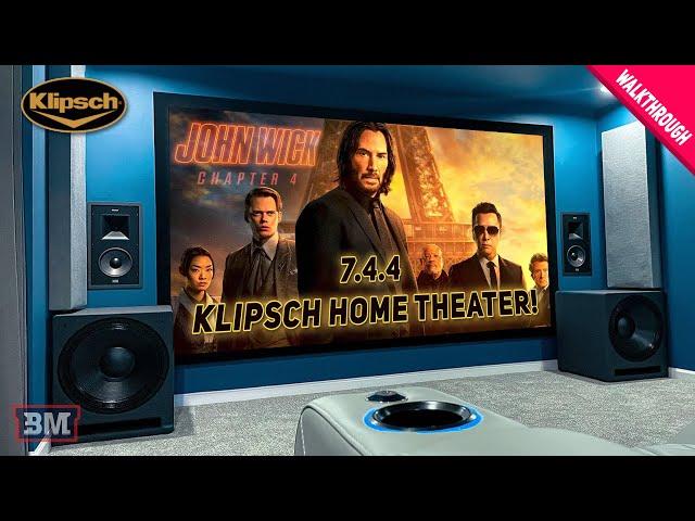 How Much To Build This 7.4.4 KLIPSCH THX 4K DOLBY ATMOS Home Theater (BREAKDOWN & TOUR!) JVC DENON