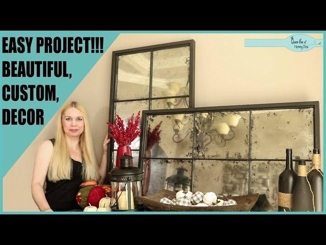 Multi Pane Antique Mirror Build - DIY Home Decor Video