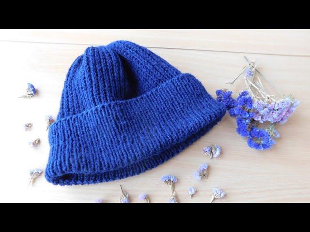 Простая теплая шапка спицами + 3 узора в подарок! knitting patterns for beginners