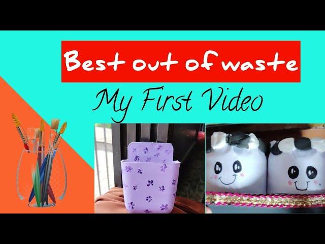 Best out of Waste || My First Video || Art By Zikra